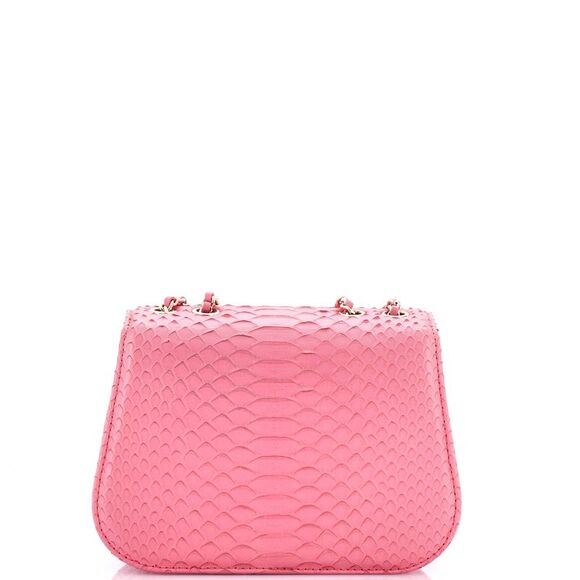 Chanel Braided Chic Flap Bag Python Small Pink - Picture 3 of 6